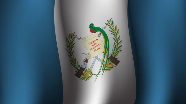 Guatemala Ondeando Bandera Fondo Diseño Vector Ilustración Adecuado Para Diseño — Archivo Imágenes Vectoriales