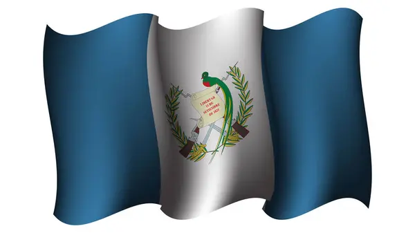 Guatemala Integető Zászló Design Vektor Illusztráció Alkalmas Elem Poszter Tervezés — Stock Vector