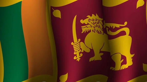 Sri Lanka Machając Flagą Tło Projekt Wektor Ilustracja Nadaje Się — Wektor stockowy