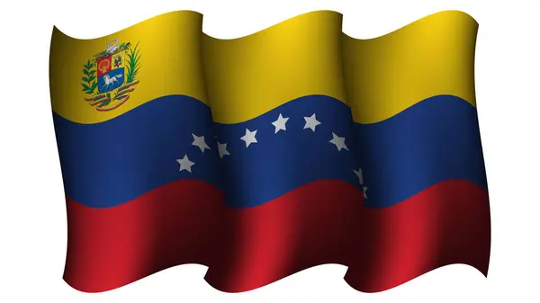 Venezuela Ondeando Bandera Diseño Vector Ilustración Adecuada Para Elemento Diseño — Archivo Imágenes Vectoriales