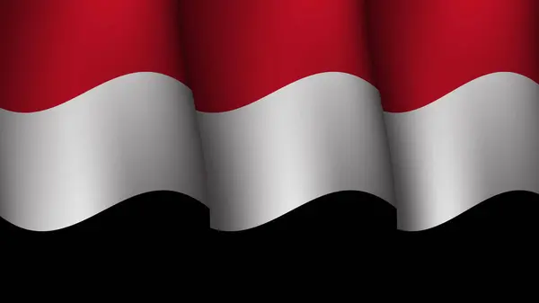 Yemen Ondeando Bandera Fondo Diseño Vector Ilustración Adecuado Para Diseño — Vector de stock