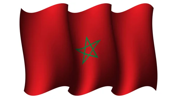 Марокко Махаючий Прапор Дизайн Векторні Ілюстрації Придатні Елемента Дизайні Плакатів — стоковий вектор