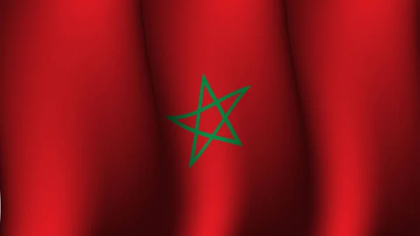 Marokko Schwenken Flagge Hintergrund Design Vektor Illustration Geeignet Für Die — Stockvektor