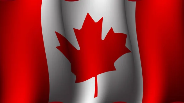 Kanada Machając Flagą Tło Projekt Wektor Ilustracja Nadaje Się Projektu — Wektor stockowy