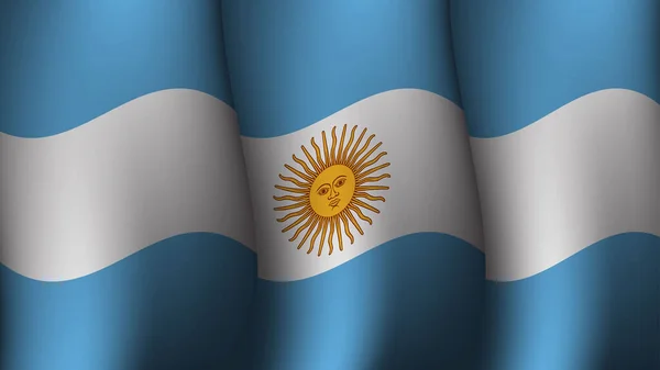 Argentinien Schwenken Flagge Hintergrund Design Vektor Illustration Geeignet Für Die — Stockvektor