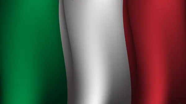 意大利挥动国旗背景设计矢量图解适用于意大利节日 节日和国家独立日的招贴画设计 — 图库矢量图片