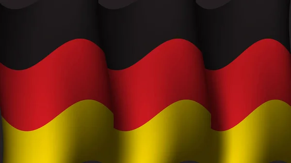 ドイツの振るフラグ背景デザインベクターイラスト ドイツの国民の独立日に関するポスターデザインに適しています — ストックベクタ