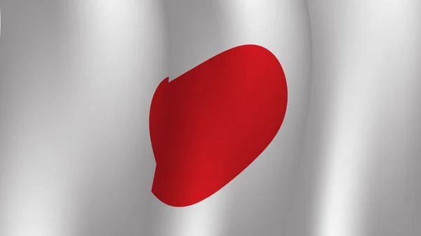 Japan Schwenken Flagge Hintergrund Design Vektor Illustration Geeignet Für Plakatgestaltung — Stockvektor