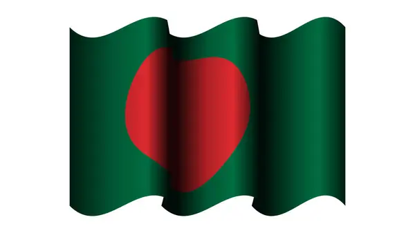 Durum Olay Posteri Şablon Tasarımı Için Uygun Bangladeş Gerçekçi Dalgalı — Stok Vektör