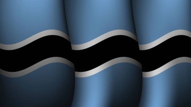 Botswana 'da gün batımı görünümü vektör illüstrasyonunda Botsvana' da poster ve sosyal medya tasarım etkinliği için uygun bayrak sallama arka plan tasarımı