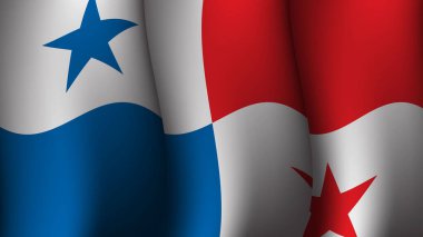 Panama 'da poster ve sosyal medya tasarımı etkinliği için uygun günbatımı görünümü vektör illüstrasyonunda panama sallama arka plan tasarımı