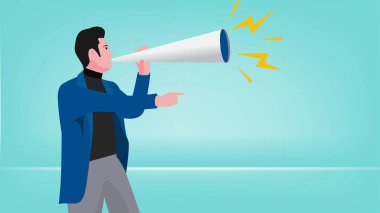 İş stratejisi konsepti düz tasarım vektör illüstrasyonu, büyük patron ya da şirket başkanı, yönetim kurulu başkanı, yönetim kurulu başkanı,