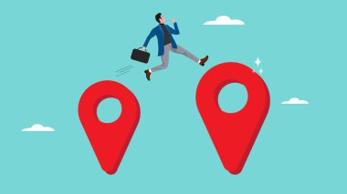 Kariyer veya parlak gelecekteki konsept düz tasarım vektör çizimi için yeni fırsatlar yaratmak, yeni kariyer fırsatı için işi değiştirmek, iş stratejisini değiştirme kavramı