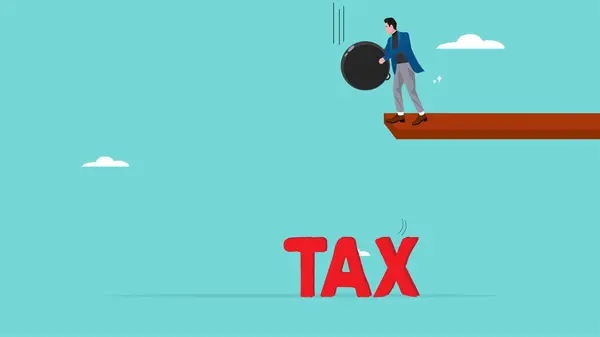 Снижение Налоговой Ответственности Оптимизация Стоимости Подоходного Налога Управления Имуществом Концепция — стоковый вектор