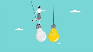 İşletmedeki yönetim stratejisini değiştirmek, daha karlı bir işe dönüşmek için yeni iş stratejisi, yeni metoda yeni yenilikler, eski ampul fikrini yenisine dönüştürmek,