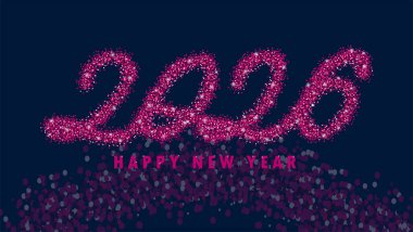 2026 new year background design with glitter effect vector illustration suitable for new year party celebration, social media post, modern style design material