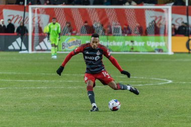 Toronto, ON, Kanada - Maç 18, 2023: Toronto FC (Kanada) ve Inter Miami FC (ABD) arasında Toronto, Kanada 'da oynanan maçta. MLS Düzenli Sezonu.