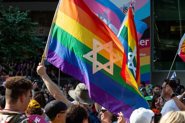 Toronto Canada June 2022 Rainbow Flag 2022 Annual Pride Parade — Stock Photo, Image