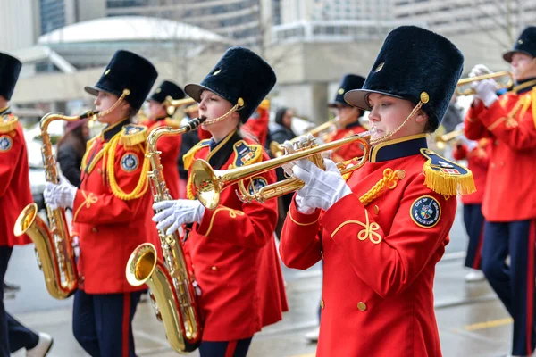토론토 캐나다 2019 Drummers Pipers Take Part Patricks Day Parade — 스톡 사진