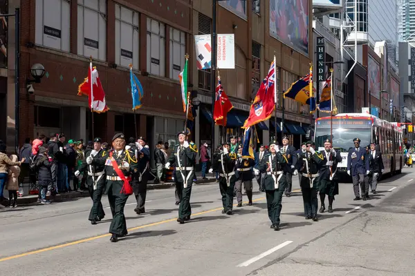 Toronto Canada March 2022 People Take Part Patrick Day Parade — Stock Photo, Image