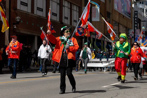 Toronto Kanada März 2022 Menschen Nehmen Der Patrick Day Parade — Stockfoto