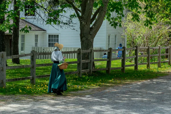 Toronto, ON, Kanada 15 Mayıs 2022: Toronto, Ontario, Kanada 'daki Black Creek Pioneer Village açık-miras müzesindeki 40' ın üzerindeki 19. yüzyıl binalarına bakın. 
