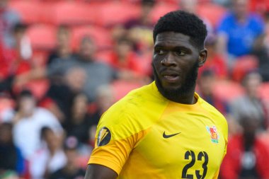 Toronto, ON, Kanada - 27 Haziran 2023: 2023 Kanada milli takımı ile Guadeloupe arasındaki 2023 Concacaf Gold Cup karşılaşmasında kaleci Davy Rouyard # 23)