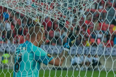 Toronto, ON, Kanada - 27 Haziran 2023: Kanada milli takımı Milan Borjan (# 18), Kanada milli takımı ile Guadeloupe (Grup D) arasındaki 2023 Concacaf Gold Cup karşılaşmasında kaleyi elinde tutuyor.)