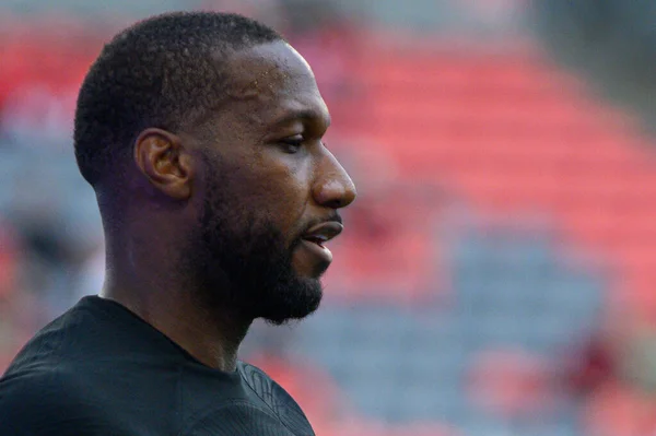 stock image Toronto, ON, Canada - June 27, 2023: Junior Hoilett #10 during the 2023 Concacaf Gold Cup match between national team of Canada and Guadeloupe (Score 2:2)