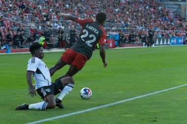 Toronto, ON, Kanada - 27 Mayıs 2023: Toronto FC 'nin 22 numaralı defans oyuncusu Richie Laryea