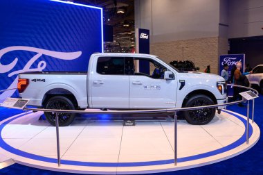 Toronto, ON, Kanada - 16 Şubat 2024: Ford Metro Toronto Kongre Merkezi 'nde tanıtıldı