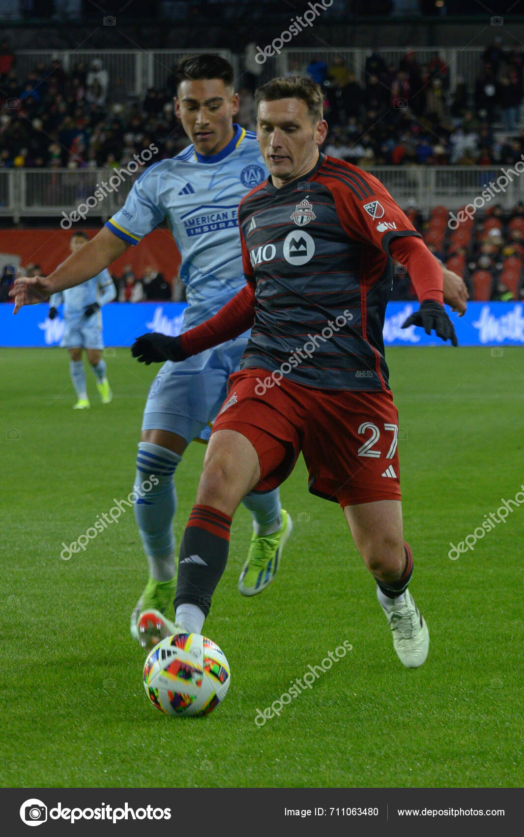 Toronto Canada March 2024 Shane O'neill Defender Toronto Runs Ball ...