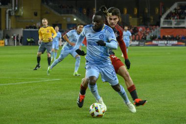 Toronto, ON, Kanada -23 Mart 2024: Tristan Muyumba # 8 Atlanta United defans oyuncusu Toronto FC (Kanada) ile Atlanta United (ABD) arasında oynanan MLS Normal Sezonu maçında topla hareket ediyor (Score 2: 0))