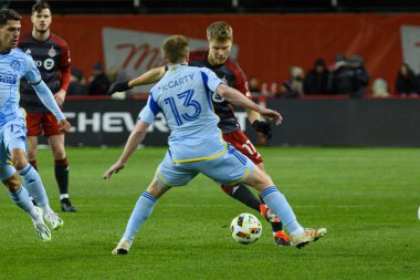Toronto, ON, Kanada -23 Mart 2024: Toronto FC (Kanada) ile Atlanta United (ABD) arasındaki MLS Normal Sezonu maçı sırasında (Skoru 2: 0))