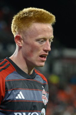 Toronto, ON, Kanada -23 Mart 2024: Matthew Longstaff # 8 Toronto FC portresinin orta saha oyuncusu Toronto FC (Kanada) ile Atlanta United (ABD) arasında oynanan MLS Normal Sezonu maçı sırasında)