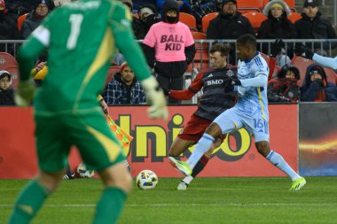 Toronto, ON, Kanada -23 Mart 2024: Toronto FC (Kanada) ile Atlanta United (ABD) arasındaki MLS Normal Sezonu maçı sırasında (Skoru 2: 0))