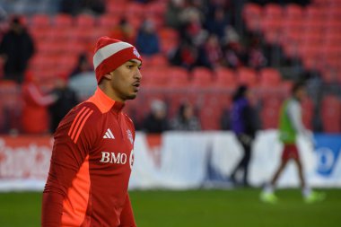 Toronto, ON, Kanada -23 Mart 2024: Greg Ranjitsingh # Toronto FC 'nin kalecisi Toronto FC (Kanada) ile Atlanta United (ABD) arasında oynanan MLS Normal Sezonu maçından önce (Score 2: 0))