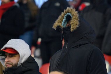 Toronto, ON, Kanada -23 Mart 2024: MLS Düzenli Sezon maçı sırasında Toronto FC (Kanada) ile Atlanta United (ABD) arasında BMO Field 'da oynanan FC Toronto Fans (Skoru 2: 0))