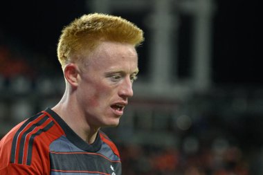Toronto, ON, Kanada -23 Mart 2024: Matthew Longstaff # 8 Toronto FC portresinin orta saha oyuncusu Toronto FC (Kanada) ile Atlanta United (ABD) arasında oynanan MLS Normal Sezonu maçı sırasında)