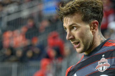 Toronto, ON, Kanada -23 Mart 2024:) Toronto FC 'nin 10 numaralı forveti Toronto FC (Kanada) ile Atlanta United (ABD) arasındaki MLS Normal Sezonu maçı sırasında BMO Field' da (Skoru 2: 0))