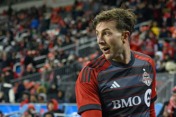 Toronto, ON, Kanada -23 Mart 2024:) Toronto FC 'nin 10 numaralı forveti Toronto FC (Kanada) ile Atlanta United (ABD) arasındaki MLS Normal Sezonu maçı sırasında BMO Field' da (Skoru 2: 0))