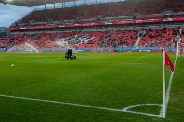 Toronto, ON, Kanada - 20 Nisan 2024: Toronto FC (Kanada) ve New England Revolution (ABD) arasında oynanan MLS Normal Sezonu maçı sırasında BMO Field 'da görüntülenir)