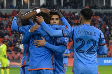 Toronto, ON, Kanada - 11 Mayıs 2024: New York City FC 'nin 88 numaralı forveti, Toronto FC (Kanada) ile New York City FC (ABD) arasında oynanan maçta attığı golü kutluyor.