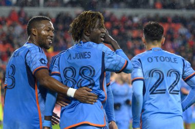 Toronto, ON, Kanada - 11 Mayıs 2024: New York City FC 'nin 88 numaralı forveti, Toronto FC (Kanada) ile New York City FC (ABD) arasında oynanan maçta attığı golü kutluyor.
