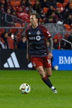 Toronto, ON, Kanada - 11 Mayıs 2024: Toronto FC 'de Toronto FC (Kanada) ile New York City FC (ABD) arasında oynanan maçta Federico Bernardeschi # 10 forvet