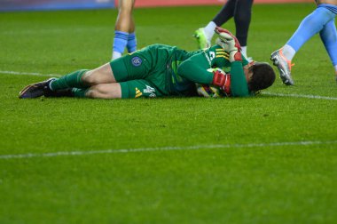 Toronto, ON, Kanada - 11 Mayıs 2024: Matthew Freese # 49 New York City FC kalecisi Toronto FC (Kanada) ile New York City FC (ABD) arasındaki maçta topu elinde tutuyor