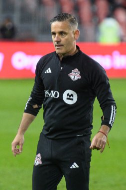 Toronto, ON, Kanada - 11 Mayıs 2024: Toronto FC 'nin baş antrenörü John Herdman Toronto FC (Kanada) ile New York City FC (ABD) arasında oynanan maçın ardından