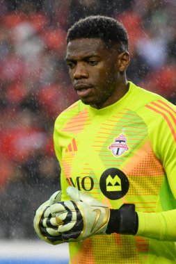 Toronto, ON, Kanada - 11 Mayıs 2024: Toronto FC 'de Toronto FC (Kanada) ile New York City FC (ABD) arasında oynanan maçta Sean Johnson # 1 kaleci