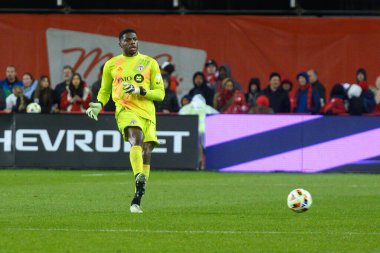 Toronto, ON, Kanada - 11 Mayıs 2024: Toronto FC 'de Toronto FC (Kanada) ile New York City FC (ABD) arasında oynanan maçta Sean Johnson # 1 kaleci