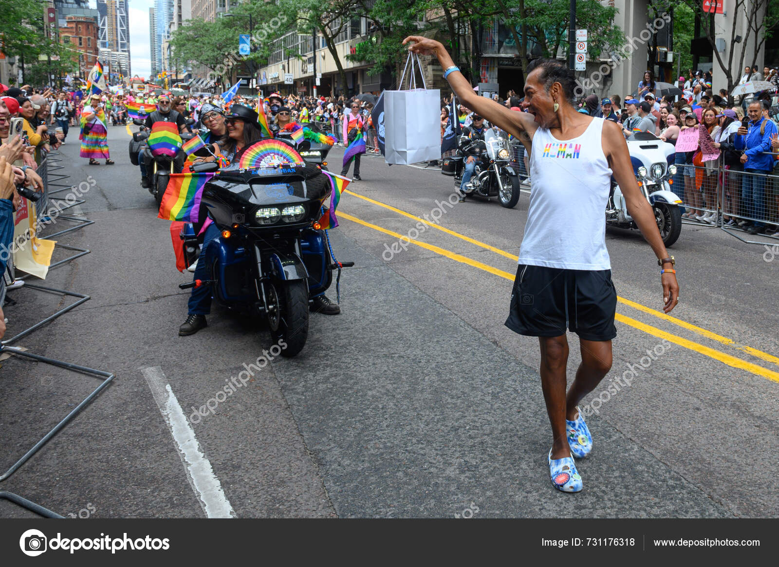 Toronto Canadá Junho 2024 Motociclistas Motocicletas Participam 2024